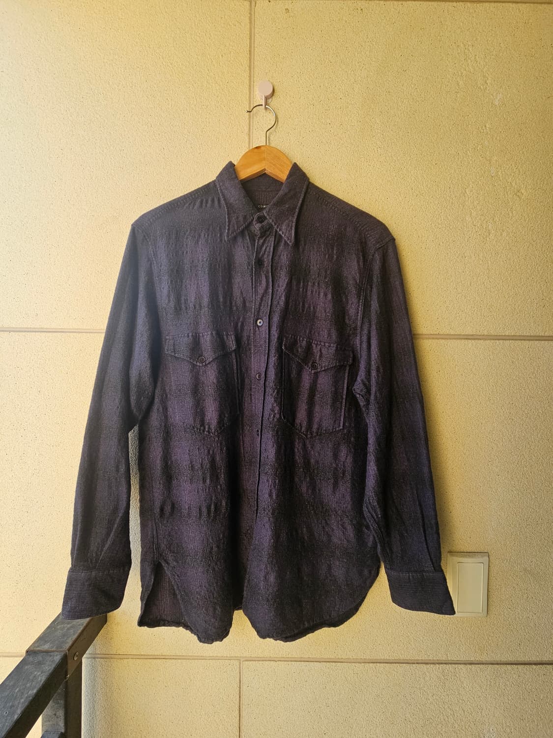 (1) 코모리 21aw 울 실크 워크셔츠 상품이미지1