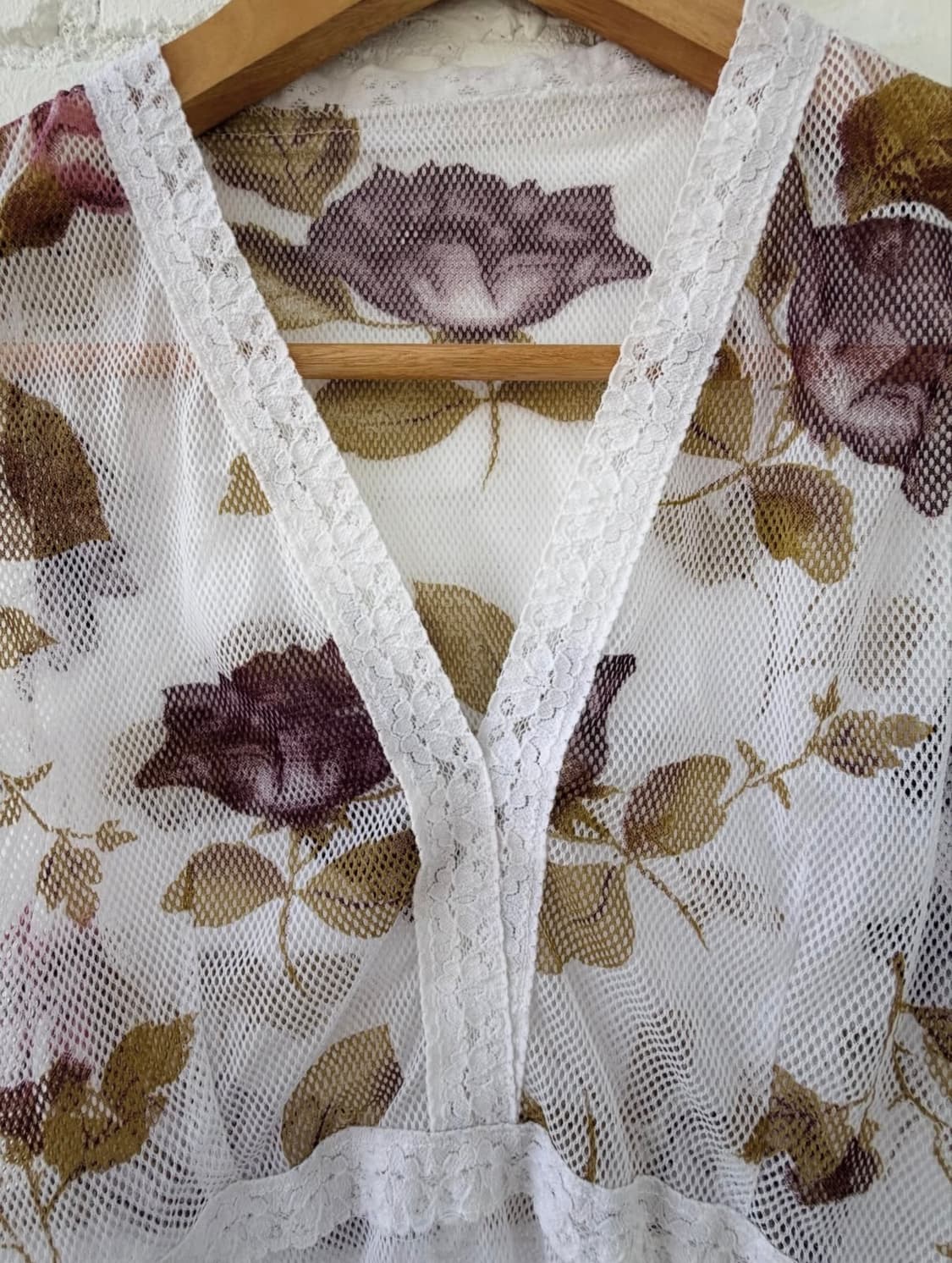 #4 Rose patterns Sheer Mesh Tank 상품이미지3
