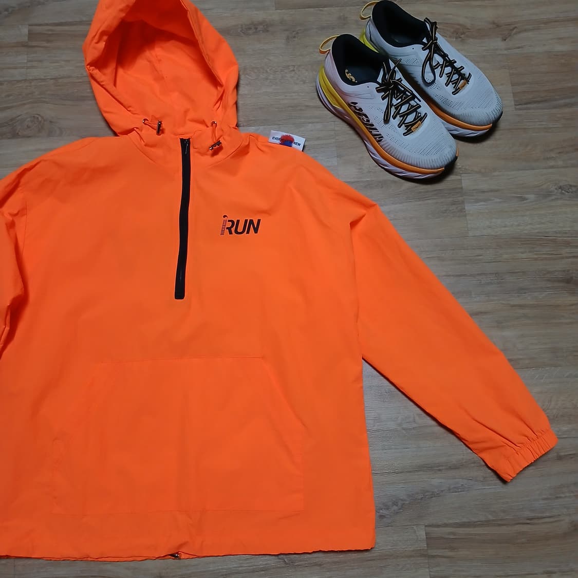 아이런 독도 아노락 유니폼 바람막이 자켓 오렌지 형광색 상품이미지5