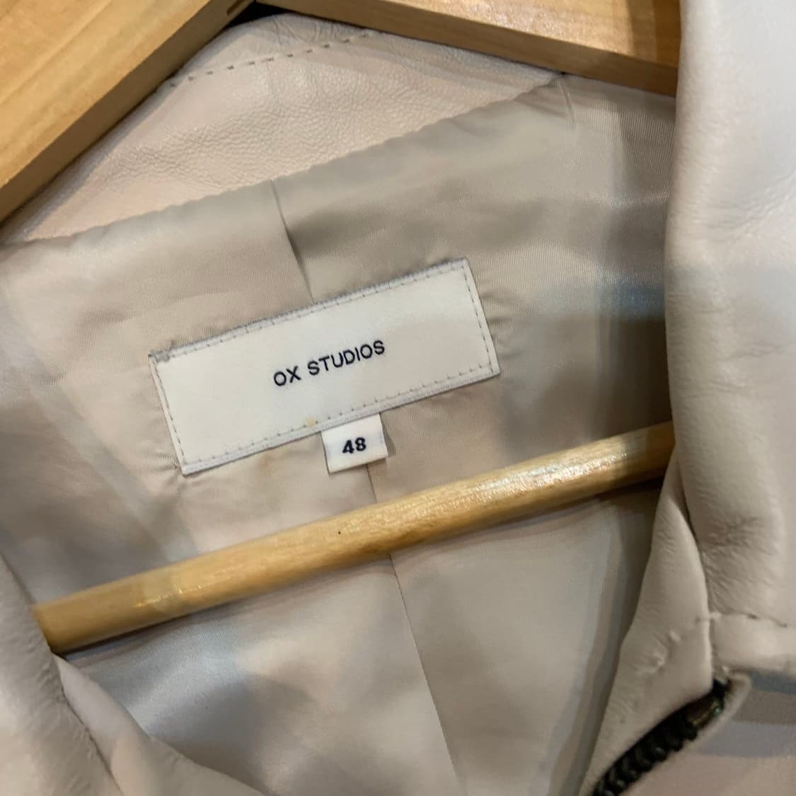 오엑스 스튜디오 오버사이즈 램스킨 싱글레더 자켓 L 양가죽 상품이미지2