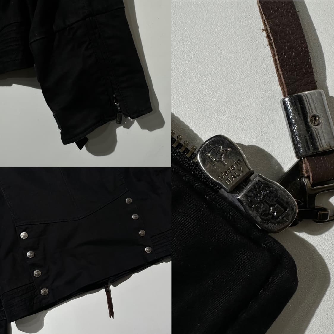 저스트 카발리 싱글 바이커 자켓 블랙 상품이미지6