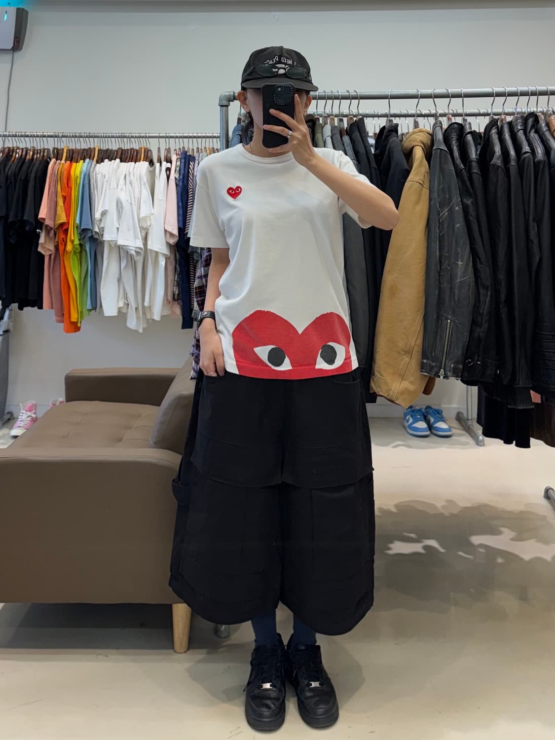꼼데가르송 플레이 레드 엣지 하트 반팔 상품이미지8