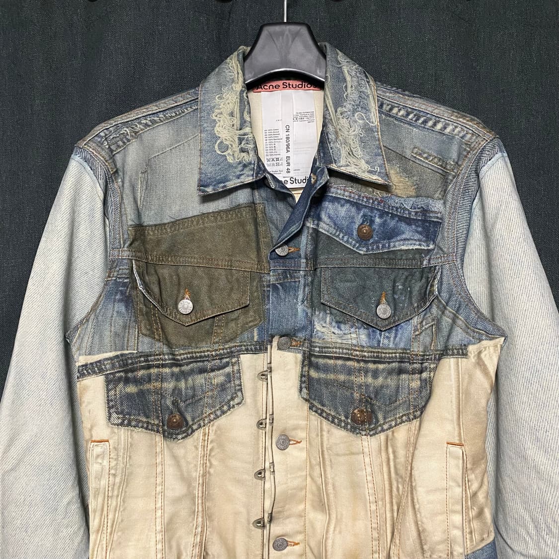[Acne Studios]아크네 트롱프뢰유 프린트 데님 재킷 48 상품이미지2