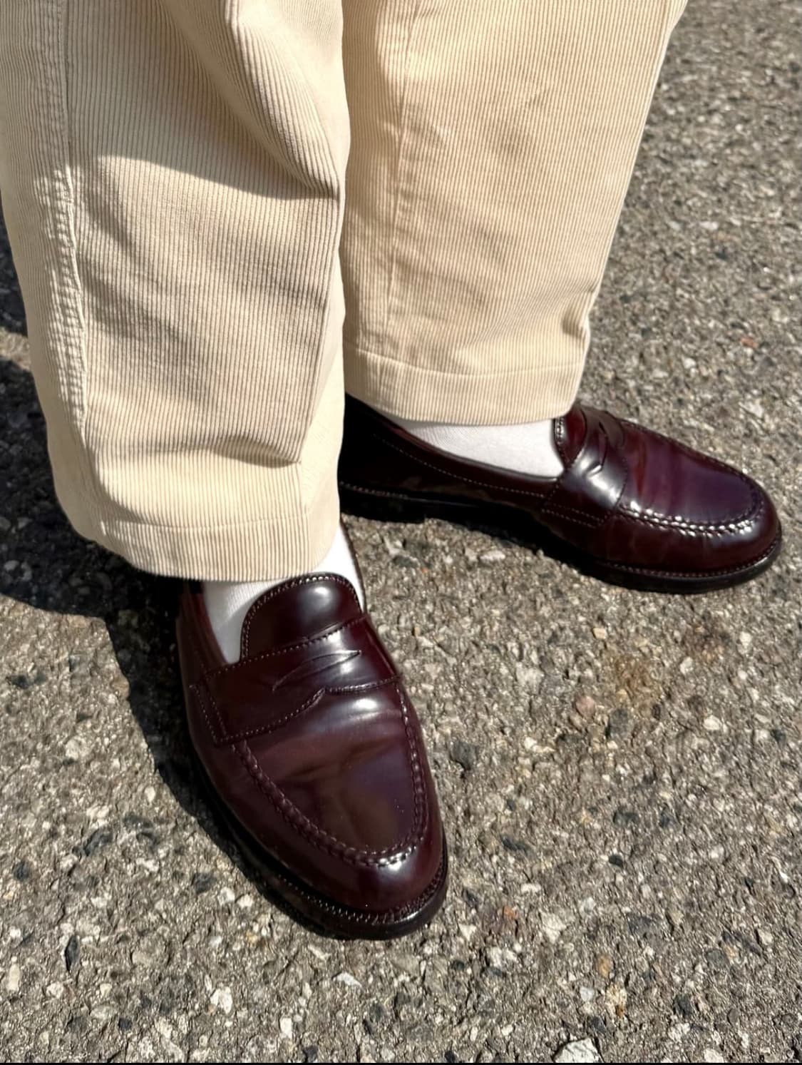 알든 986 버건디 코도반 페니로퍼 8.5e(270) 상품이미지1