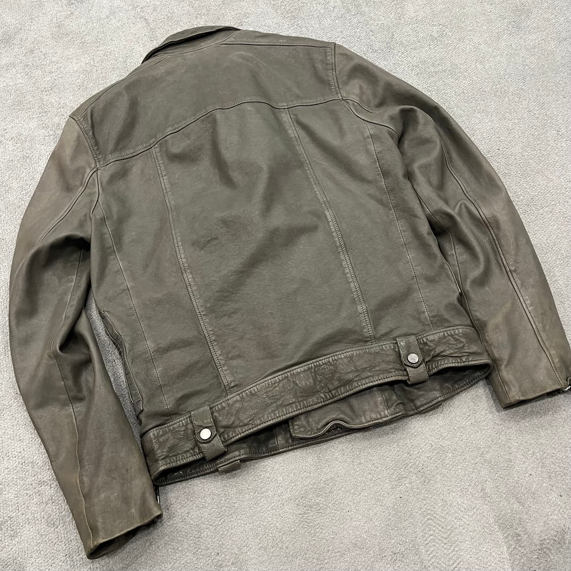 XS 올세인츠 양가죽 라이더 레더 자켓 상품이미지5