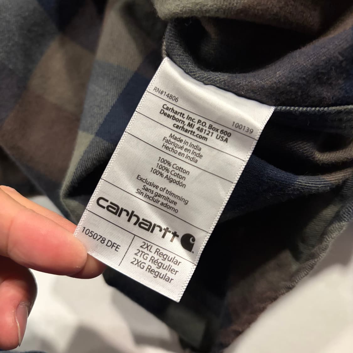 [2XL] 칼하트 루즈핏 체크 셔츠 남방 D474 상품이미지7