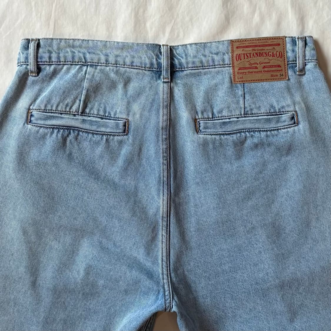 [34] OUTSTANDING 원턱 데님 쇼츠 상품이미지8