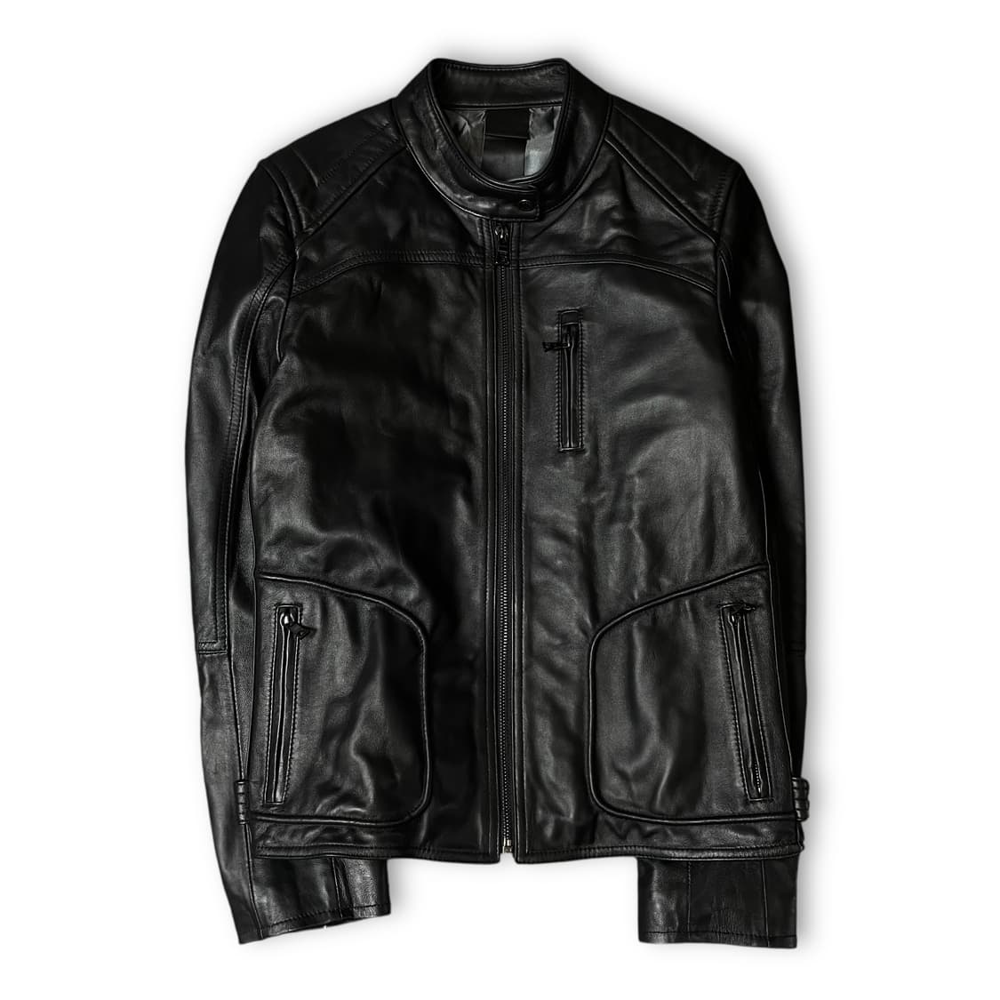 페리엘리스 블랙 멀티포켓 가죽 자켓 95 상품이미지1