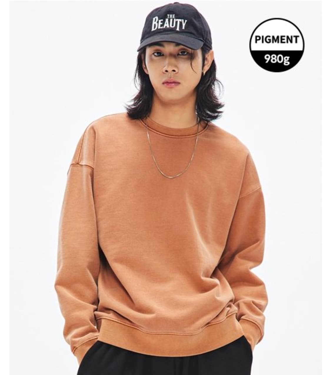 소버먼트 피그먼트 맨투맨 캐롯 S 상품이미지1