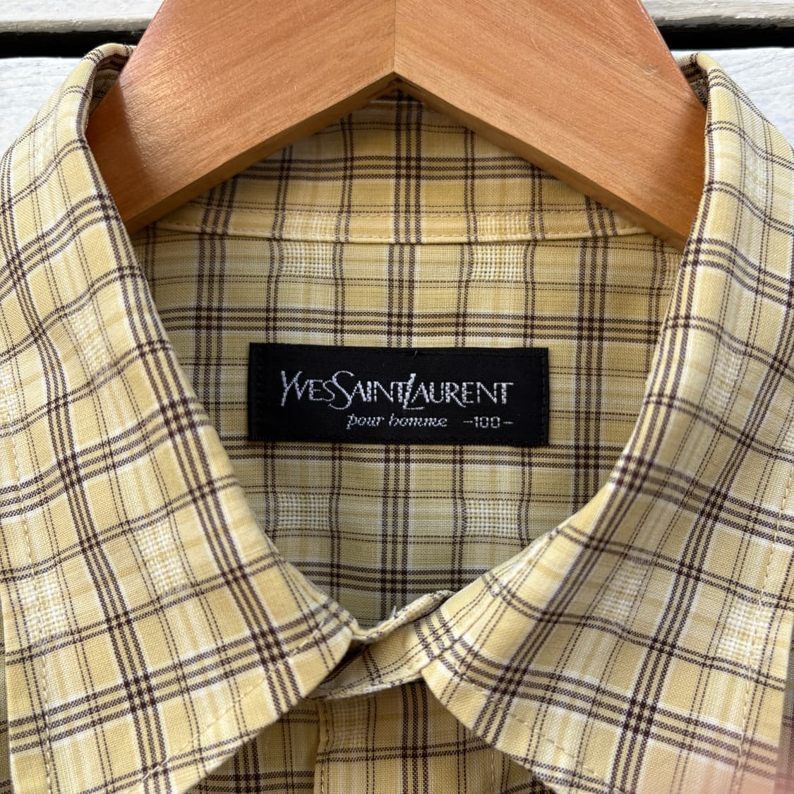 Yves Saint Laurent 입생로랑 체크 반팔 셔츠 상품이미지3