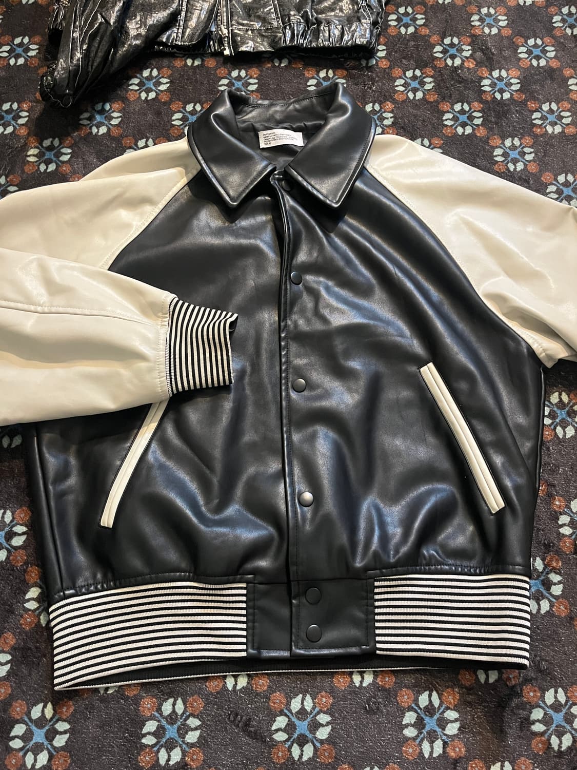 파르티멘토 레글런 바시티 자켓 블랙 상품이미지4