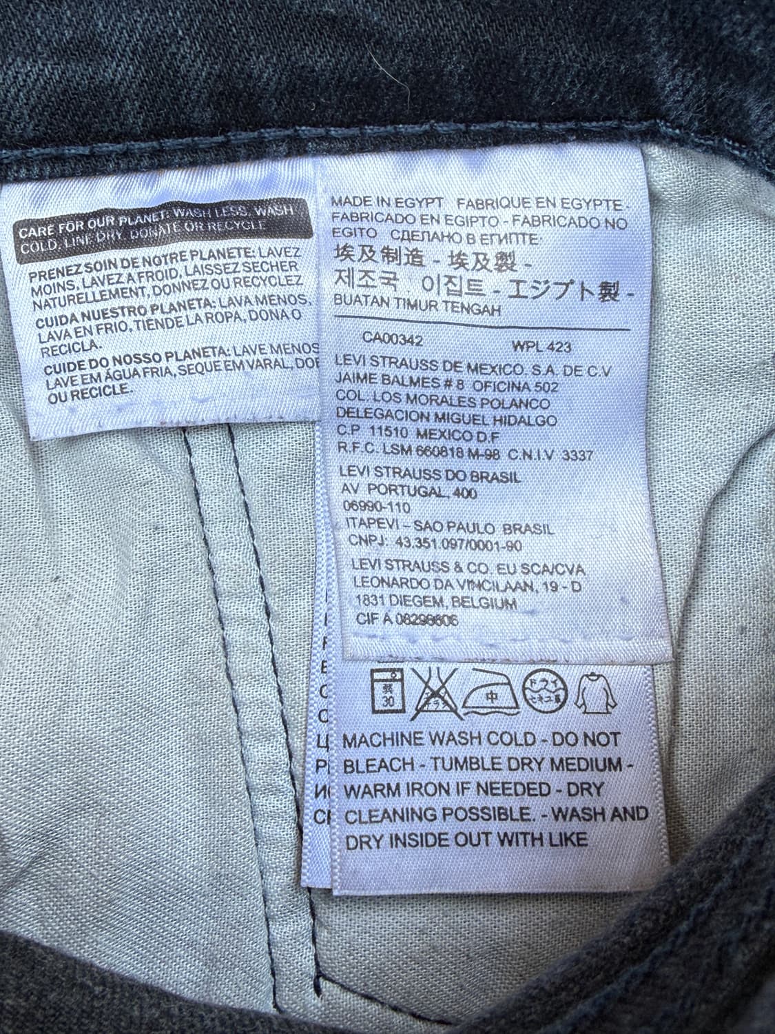 리바이스 505 흑청 32/32지퍼플라이 상품이미지4