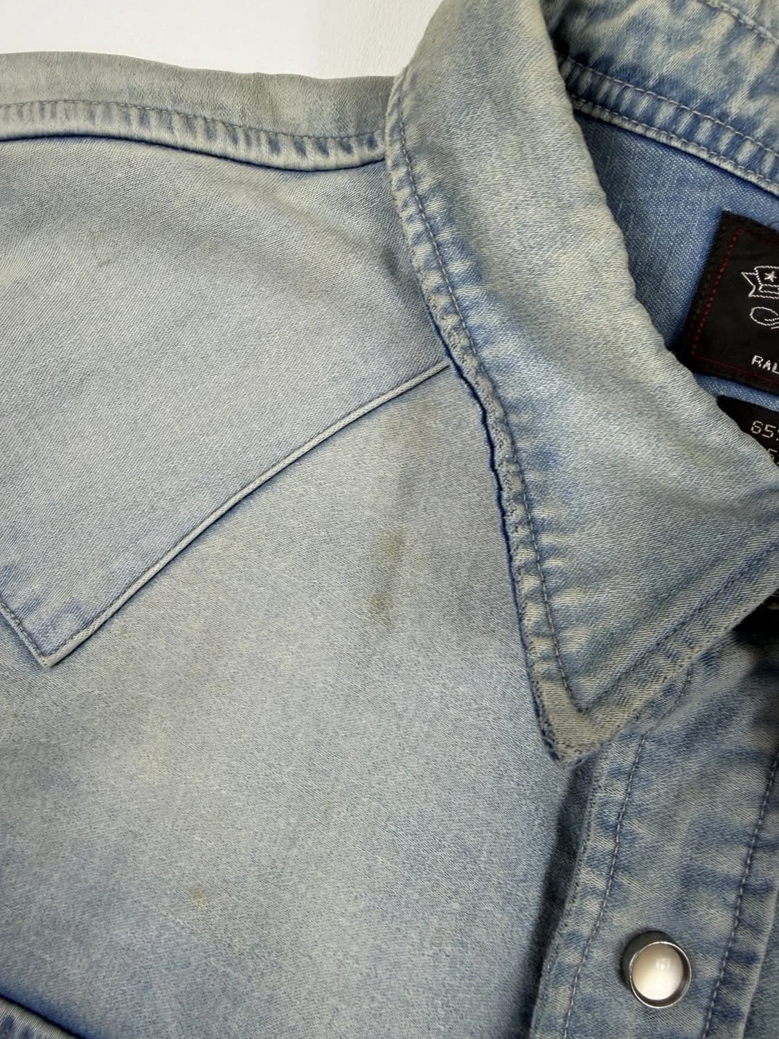 RRL 더블알엘 슬림핏 데님 웨스턴 셔츠 상품이미지3