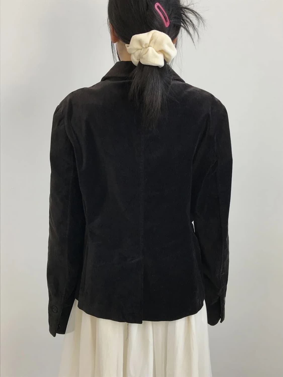 GAP Velvet Blazer Black Purple Lining 상품이미지3