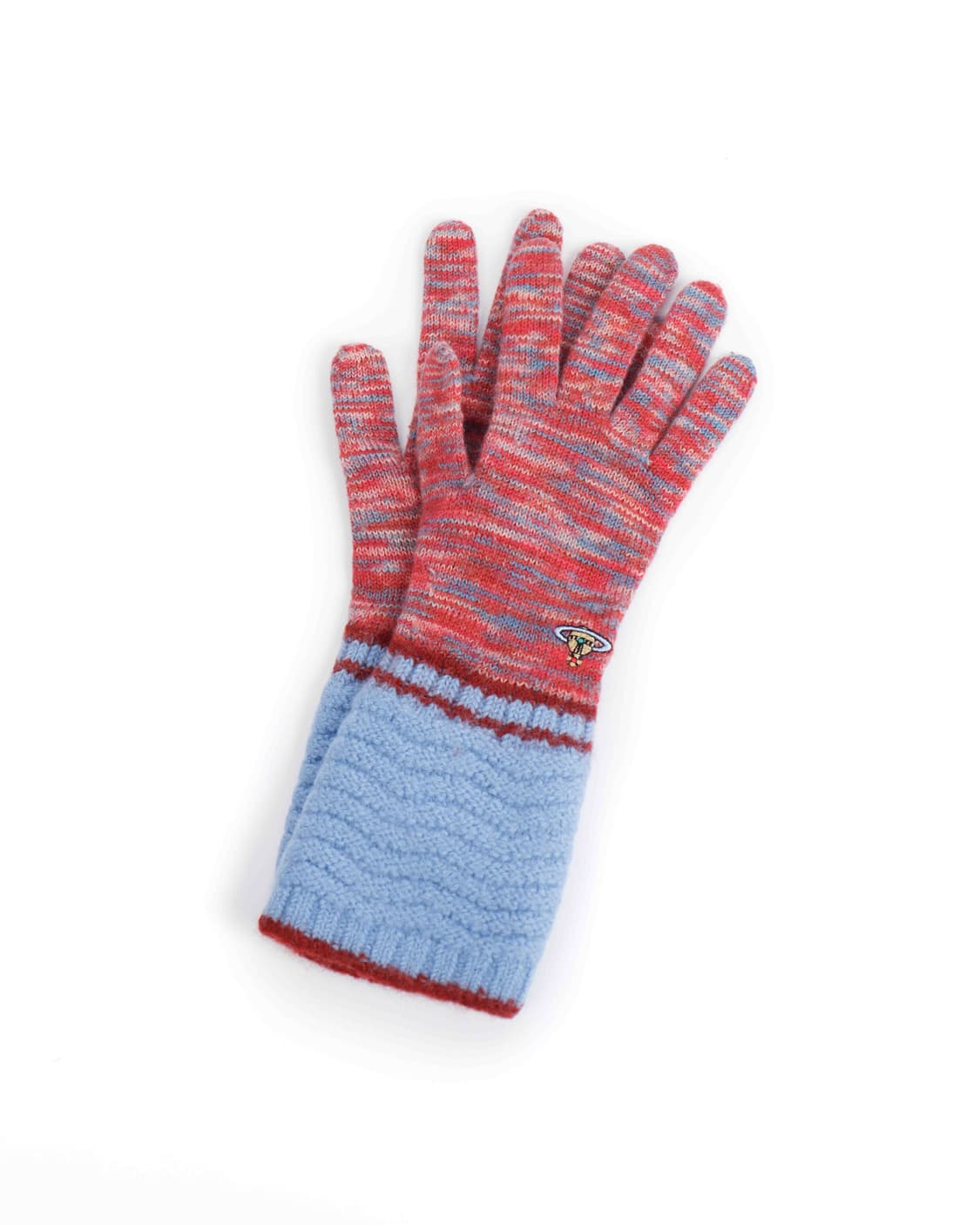 [Vivienne Westwood] 울 니트 장갑(Red&SkyBlue) 상품이미지1