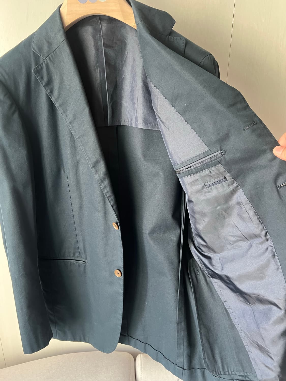 유나이티드 애로우즈 소버린 네이비 워시드 코튼 자켓 상품이미지2