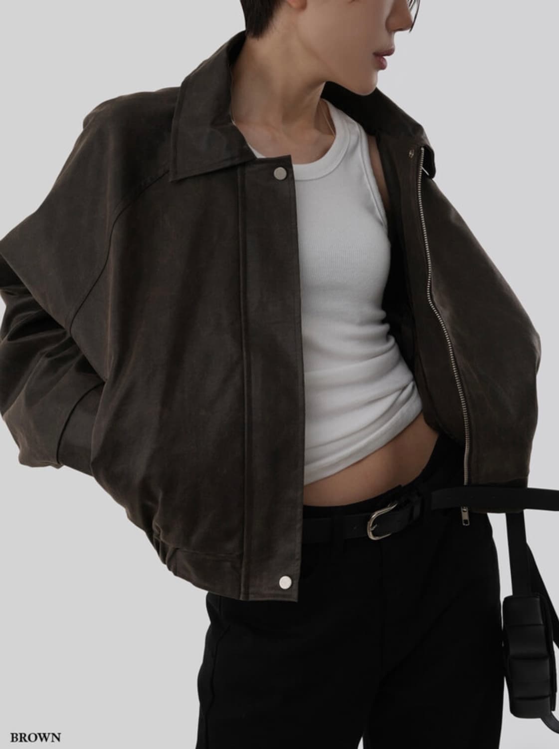 어텀 크랙레더자켓 상품이미지1