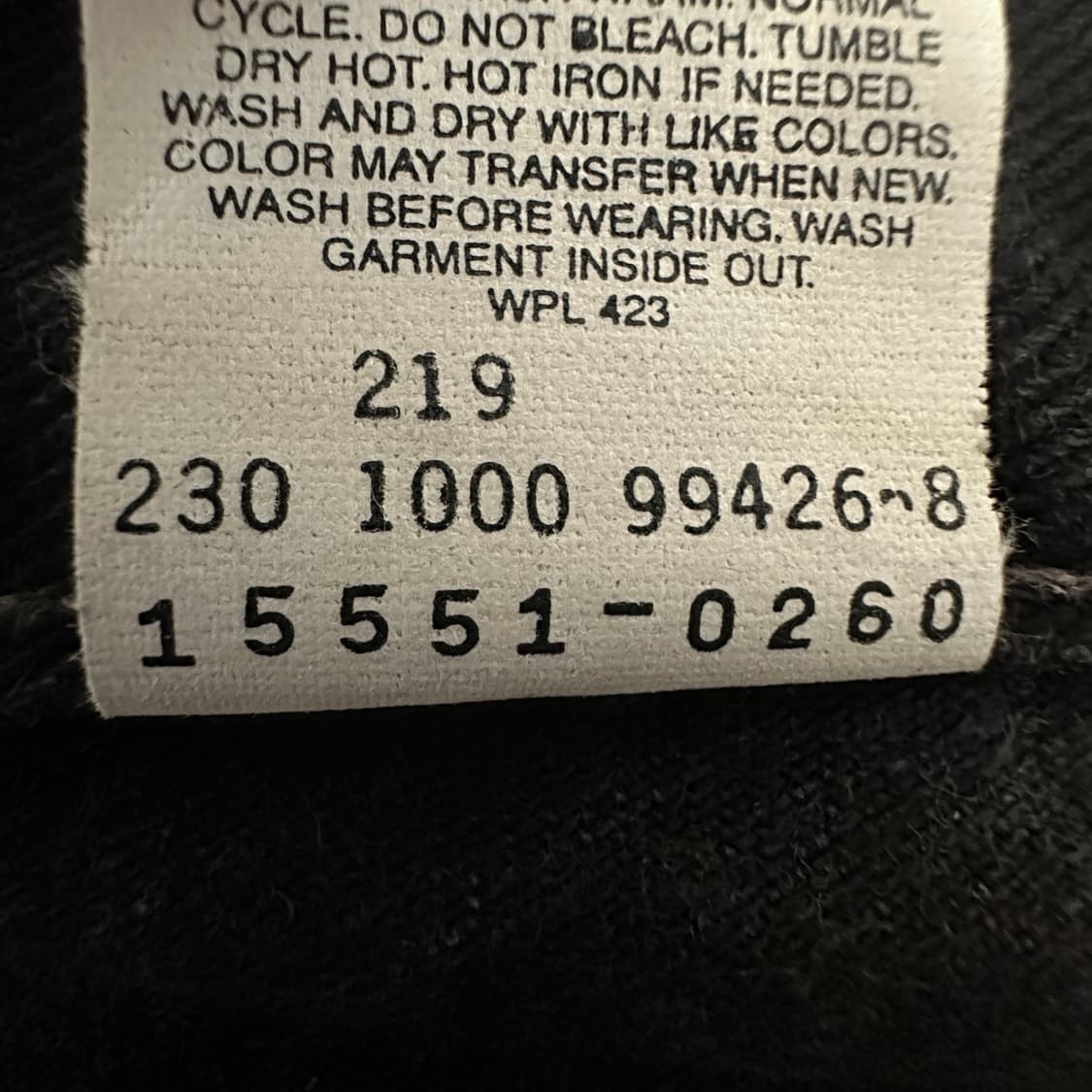 LEVI'S 550 00's mexico made black jeans 상품이미지5