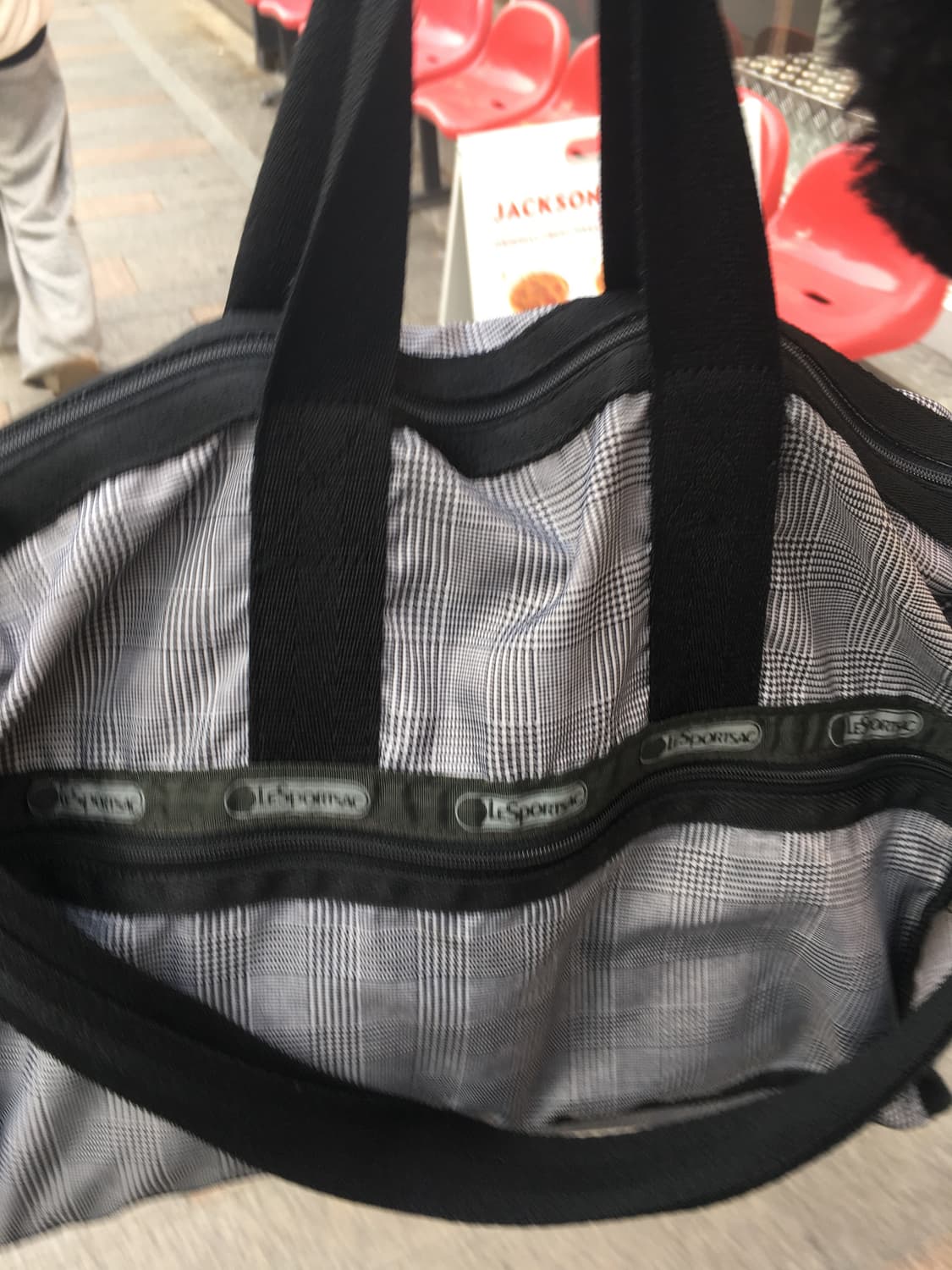 레스포삭 빈티지 체크 크로스백 상품이미지2