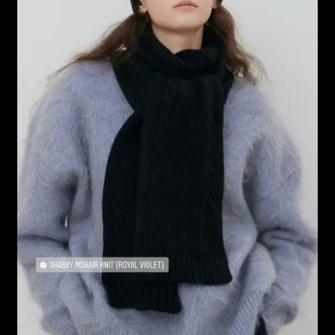 시엔느 쉐비 모헤어 니트 바이올렛 상품이미지2