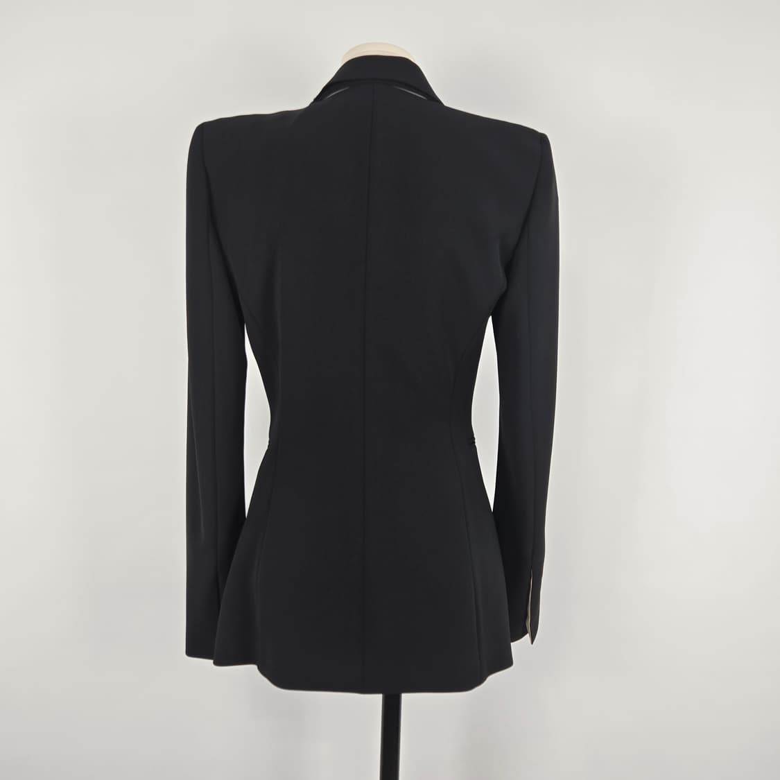 0187타임 실크견 블랙 금장 버튼 더블 브레스트 자켓 66 상품이미지2