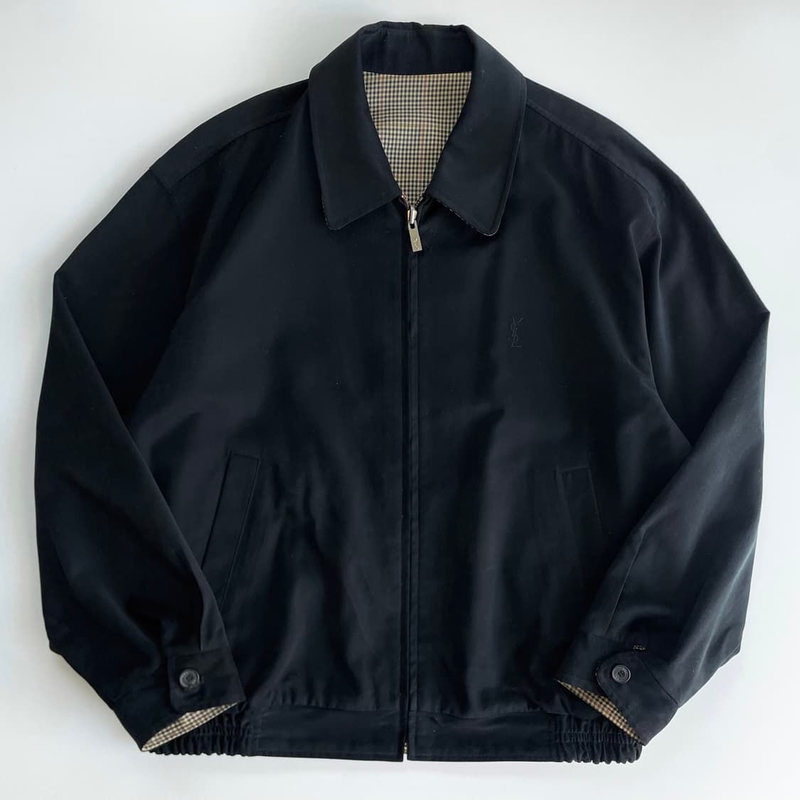 YvesSaintLaurent  입생로랑 시그니처 자수 리버시블 블루종  상품이미지2