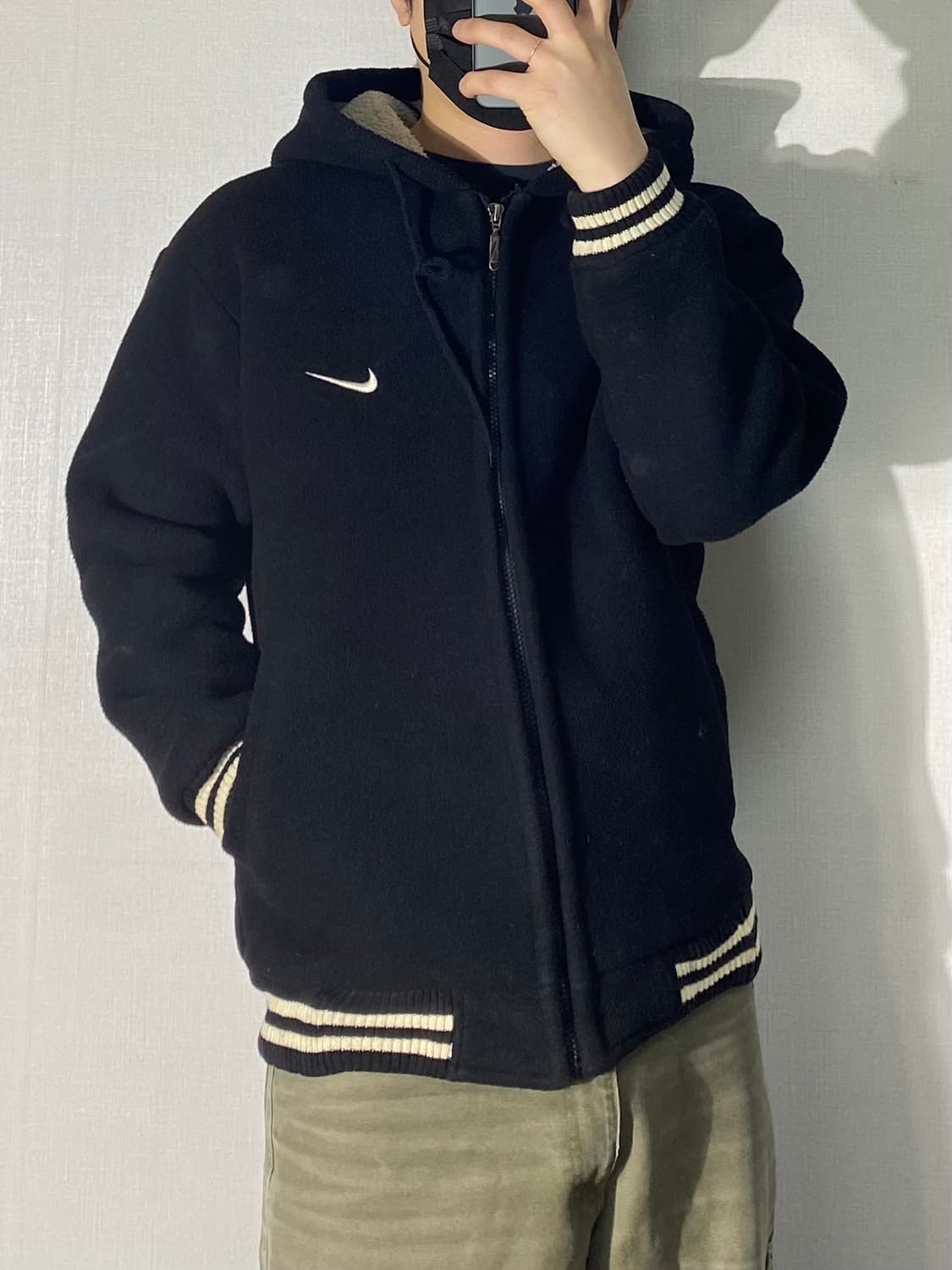 [95] 00s Nike 나이키 올드스쿨 플리스 후드집업 자켓 상품이미지8