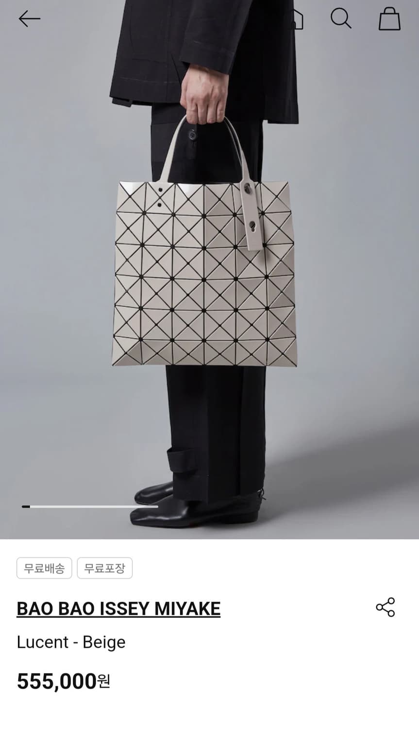 거의새거) 정품 이세이 미야케 루센트 토트백 베이지 상품이미지9