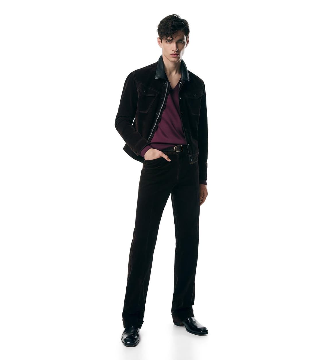 톰포드 23 F/w 라이트벨벳 웨스턴 트러커 자켓 상품이미지2