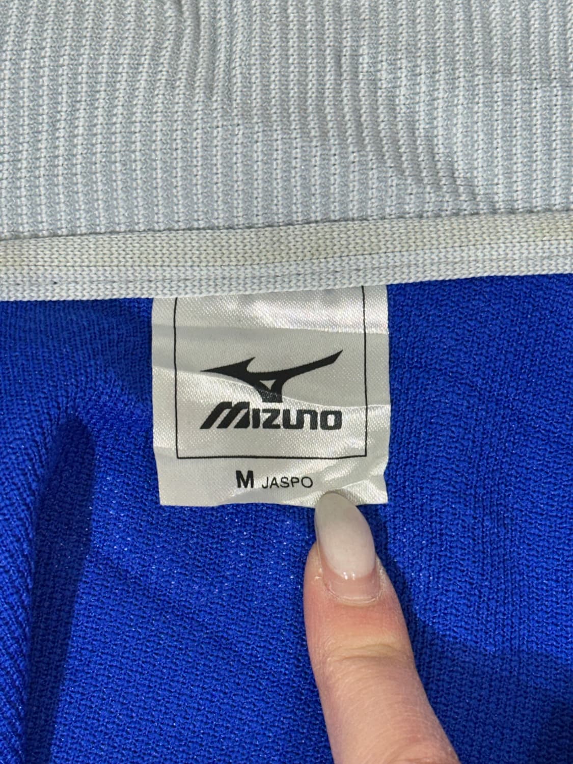 미즈노 블루 화이트 바람막이 자켓 M 상품이미지7