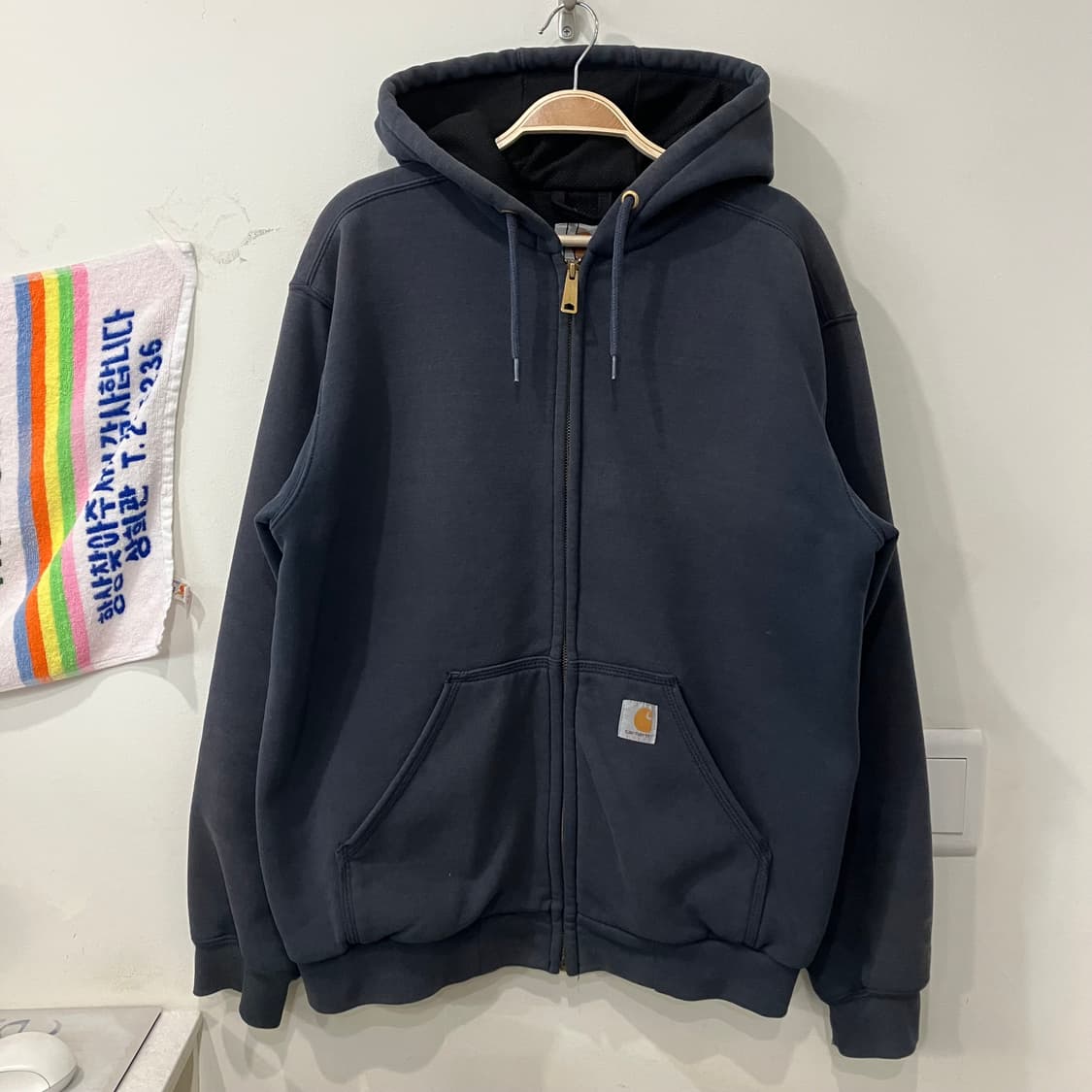 396 칼하트 레인디펜더 써멀 후드집업 네이비 상품이미지1