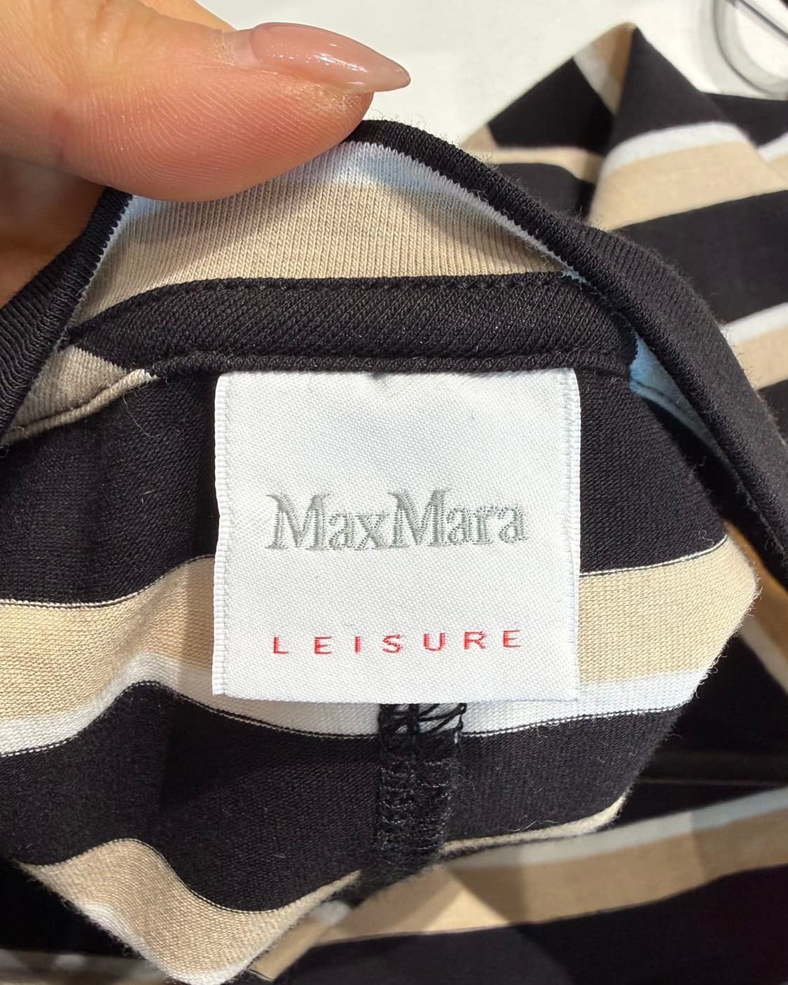 막스마라 스트라이프 슬리브리스 롱원피스  상품이미지8