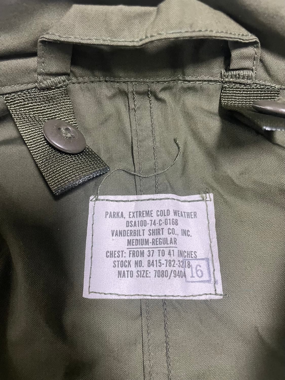 m65og 오리지널 개파카 데드스탁 새상품 M 반더빌트 상품이미지5