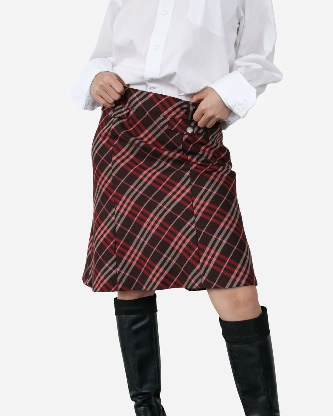 Burberry Check Wool Skirt 상품이미지3