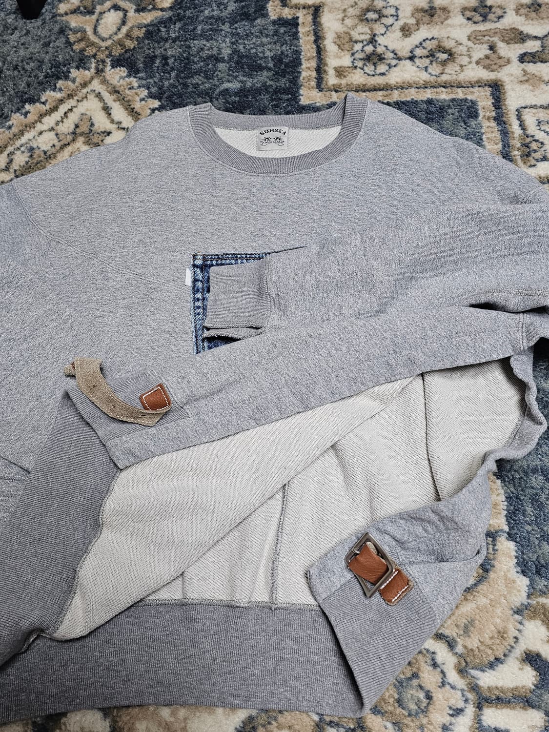 SUNSEA Pocket Sweatshirt / Indigo Denim 상품이미지4