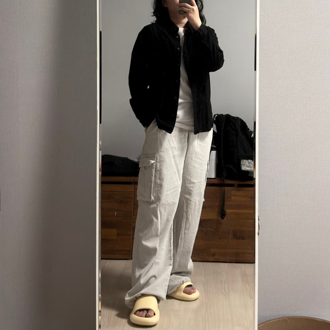 스웨이드 셔츠 블랙 상품이미지2