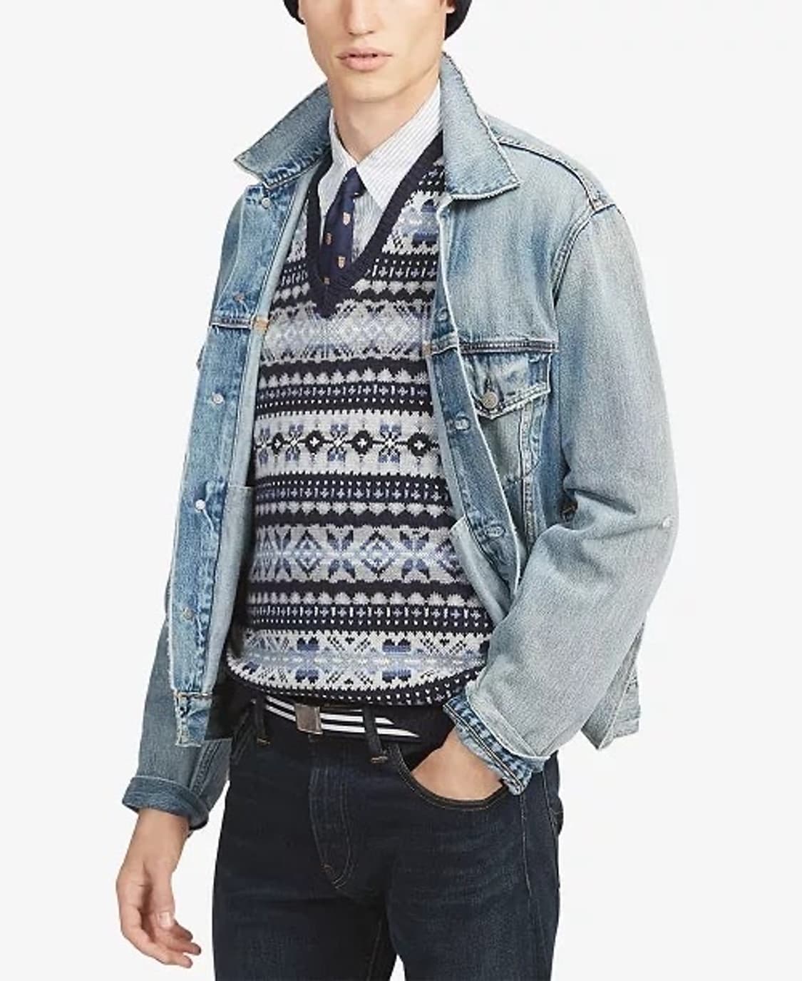 새상품급 폴로 페어아일 니트베스트 상품이미지6