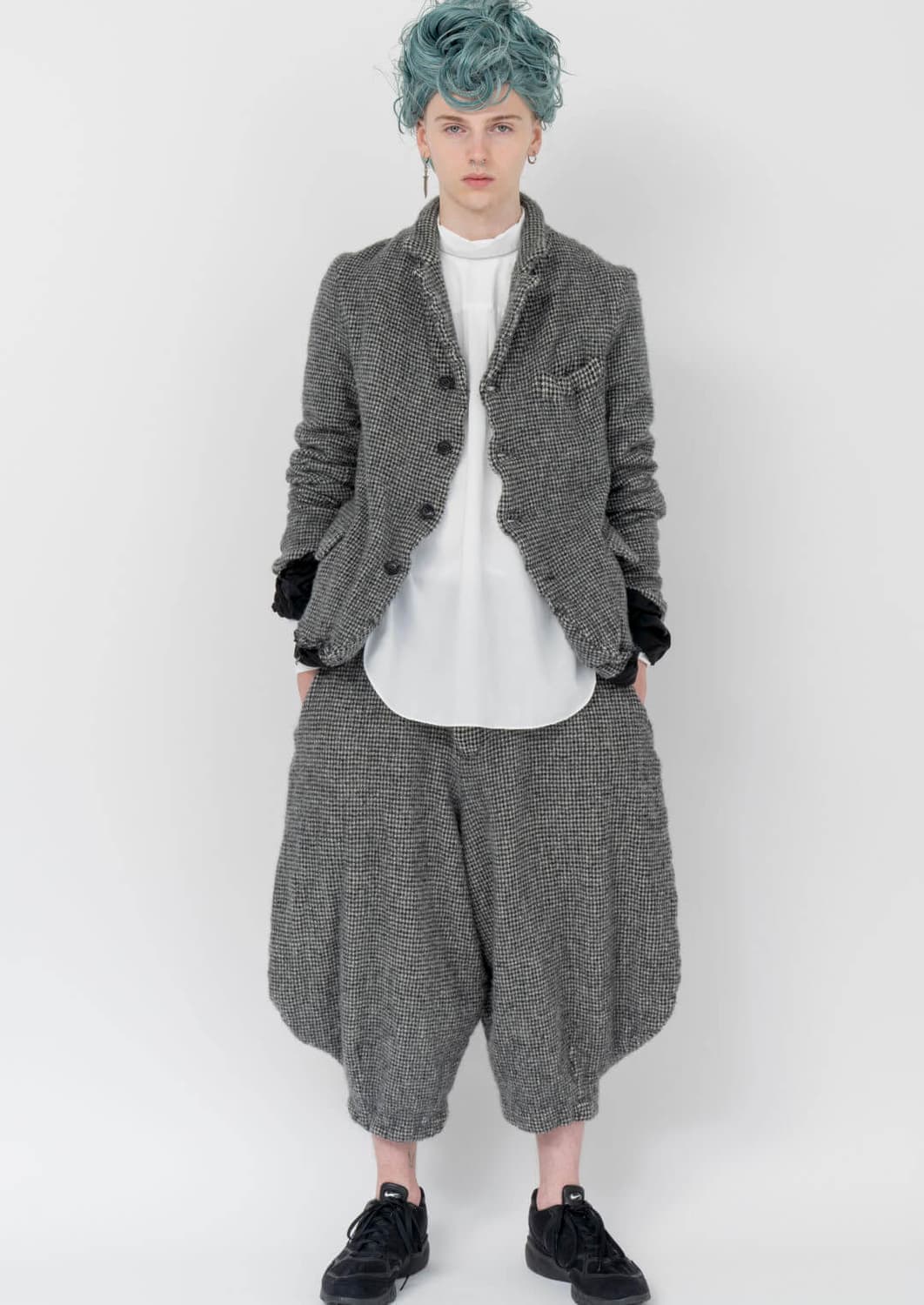 Check Fulling Wool Saruel Pants 상품이미지1