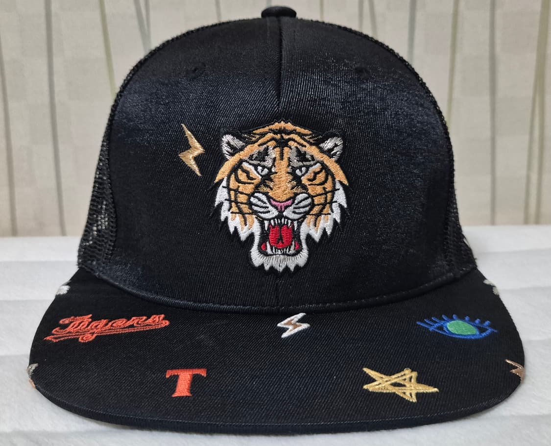 MLB 키즈 타이거 자수 매쉬 스냅백 블랙 상품이미지2