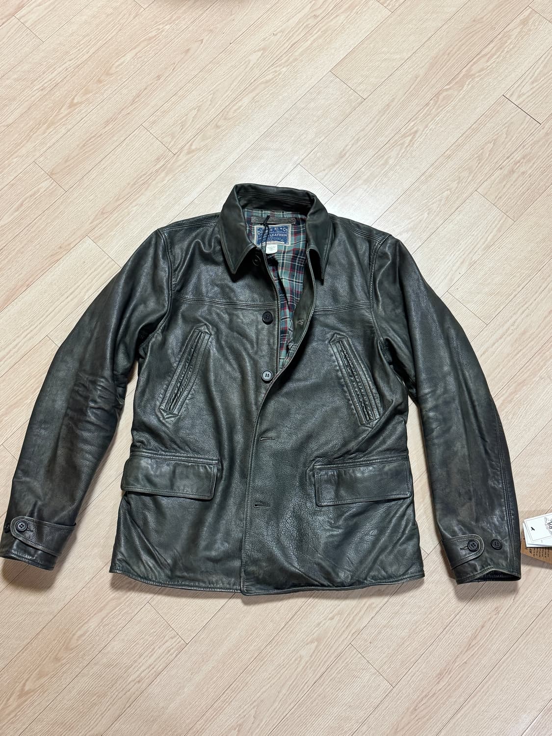 (M) RRL 인디고 레더 카 코트 자켓 더블알엘 상품이미지1