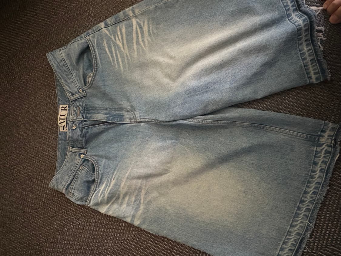 [M] 세터 가봉데님 버뮤다 블루 상품이미지1