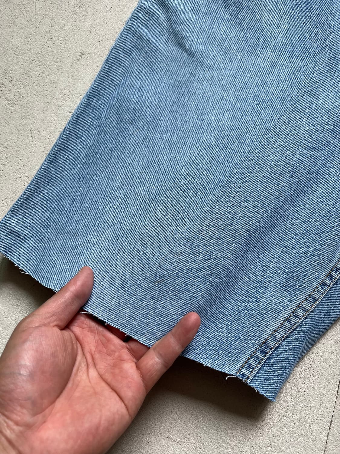 36) 미국생산 585 화이트 탭 연청 데님 상품이미지5