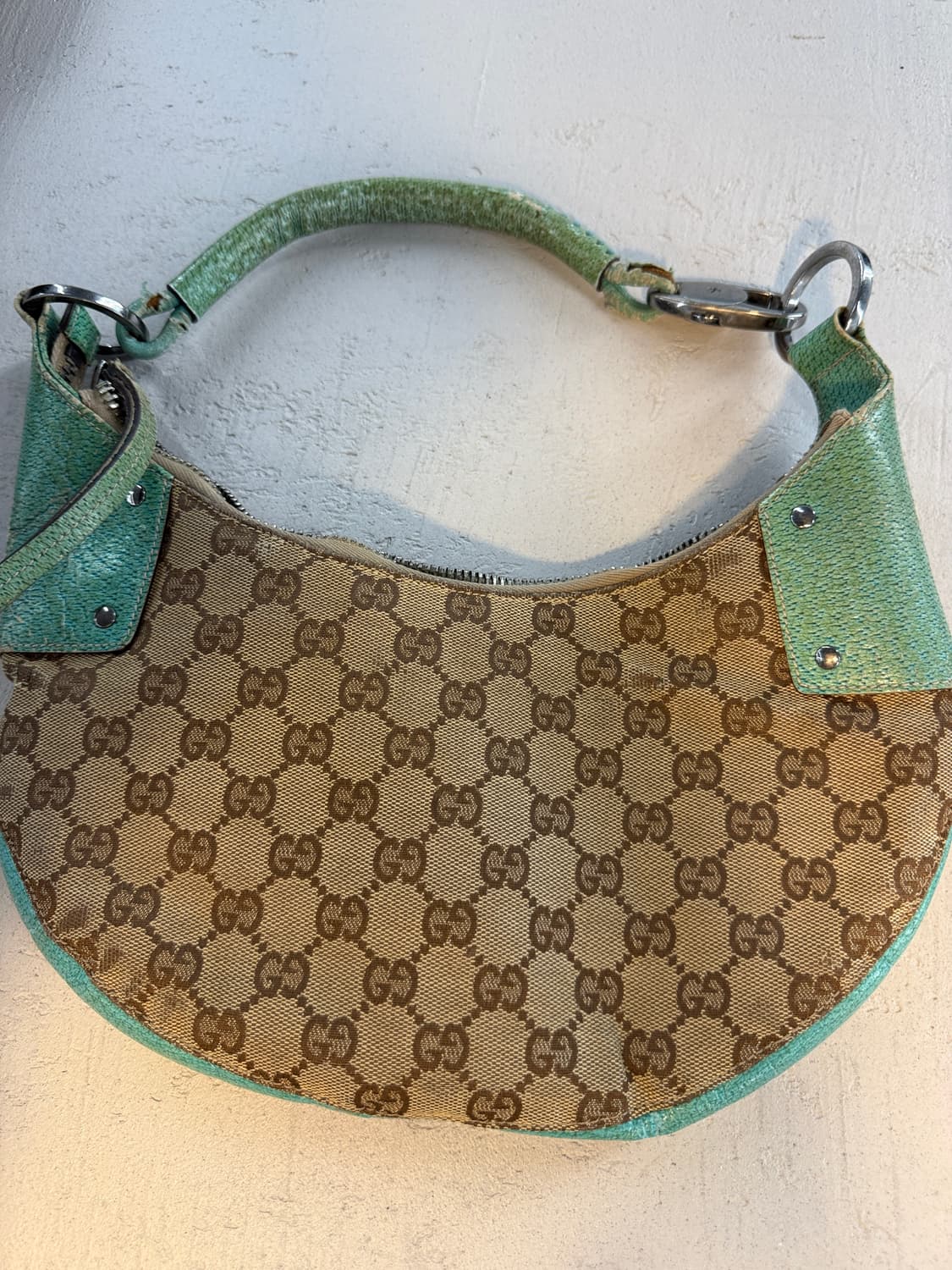 구찌 정품 GG 패브릭 호보백 민트 상품이미지4