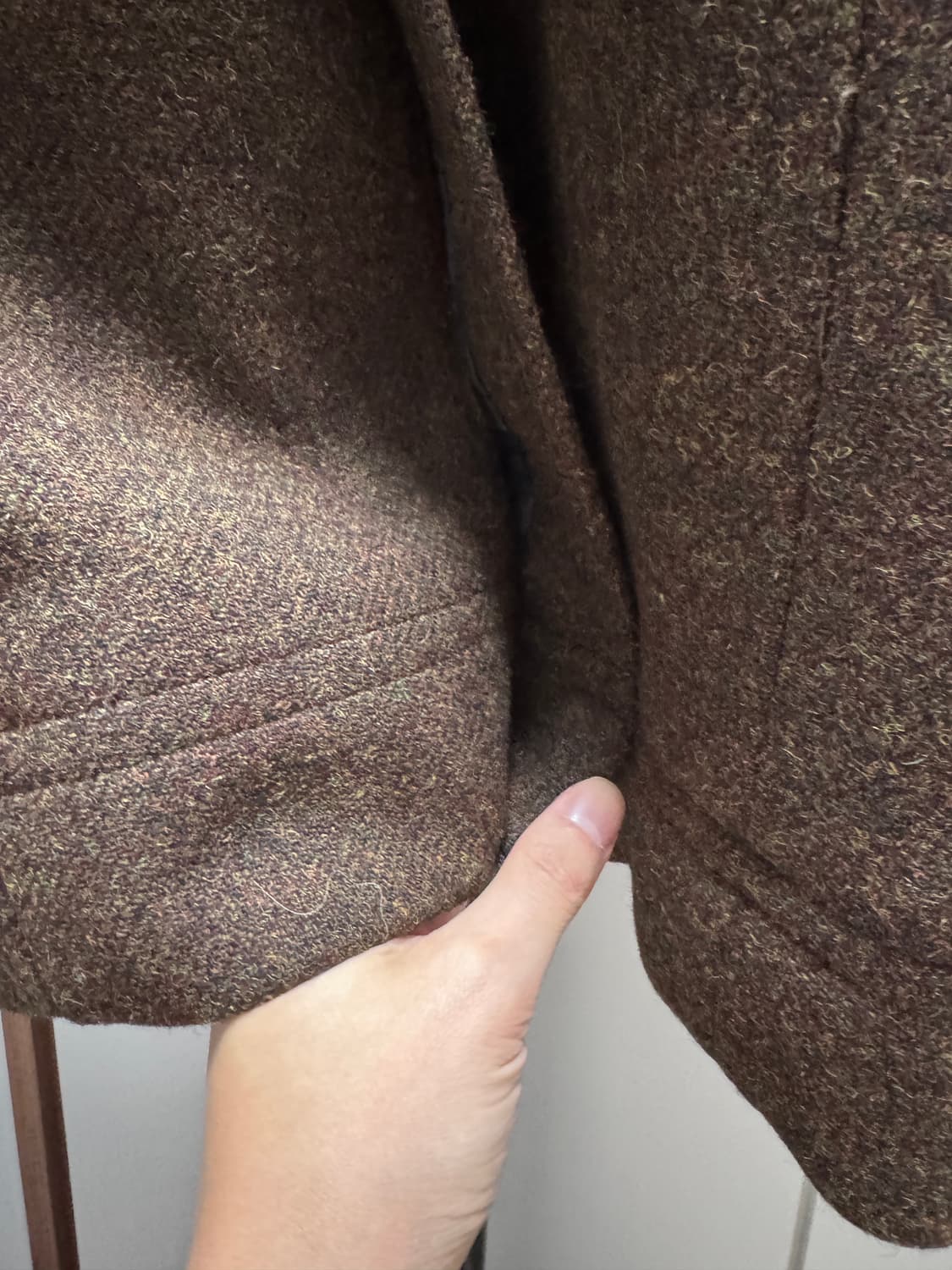 메종미네드 브라운 하프 더블 코트 S 상품이미지7