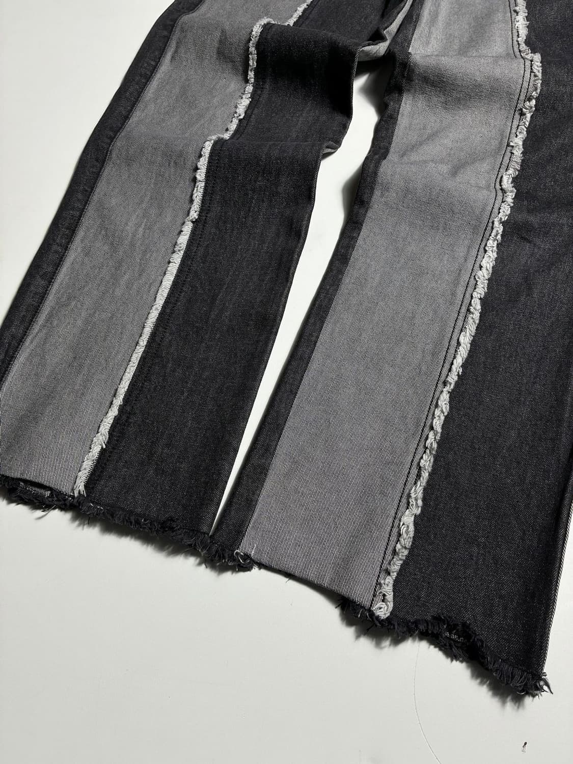 시티브리즈 21FW 컷팅 배색 와이드 데님 팬츠 R2363 상품이미지4