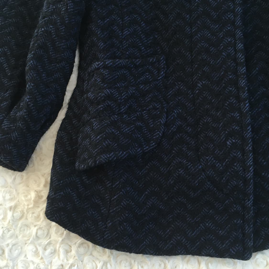 max&co blue herringbone half coat 상품이미지8