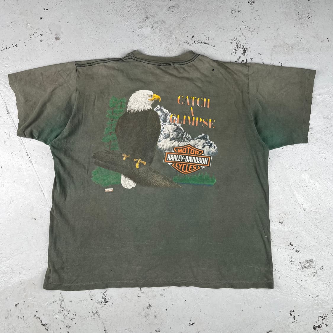 빈티지 할리데이비슨 디스트레스드 이글 포켓 반팔 상품이미지2