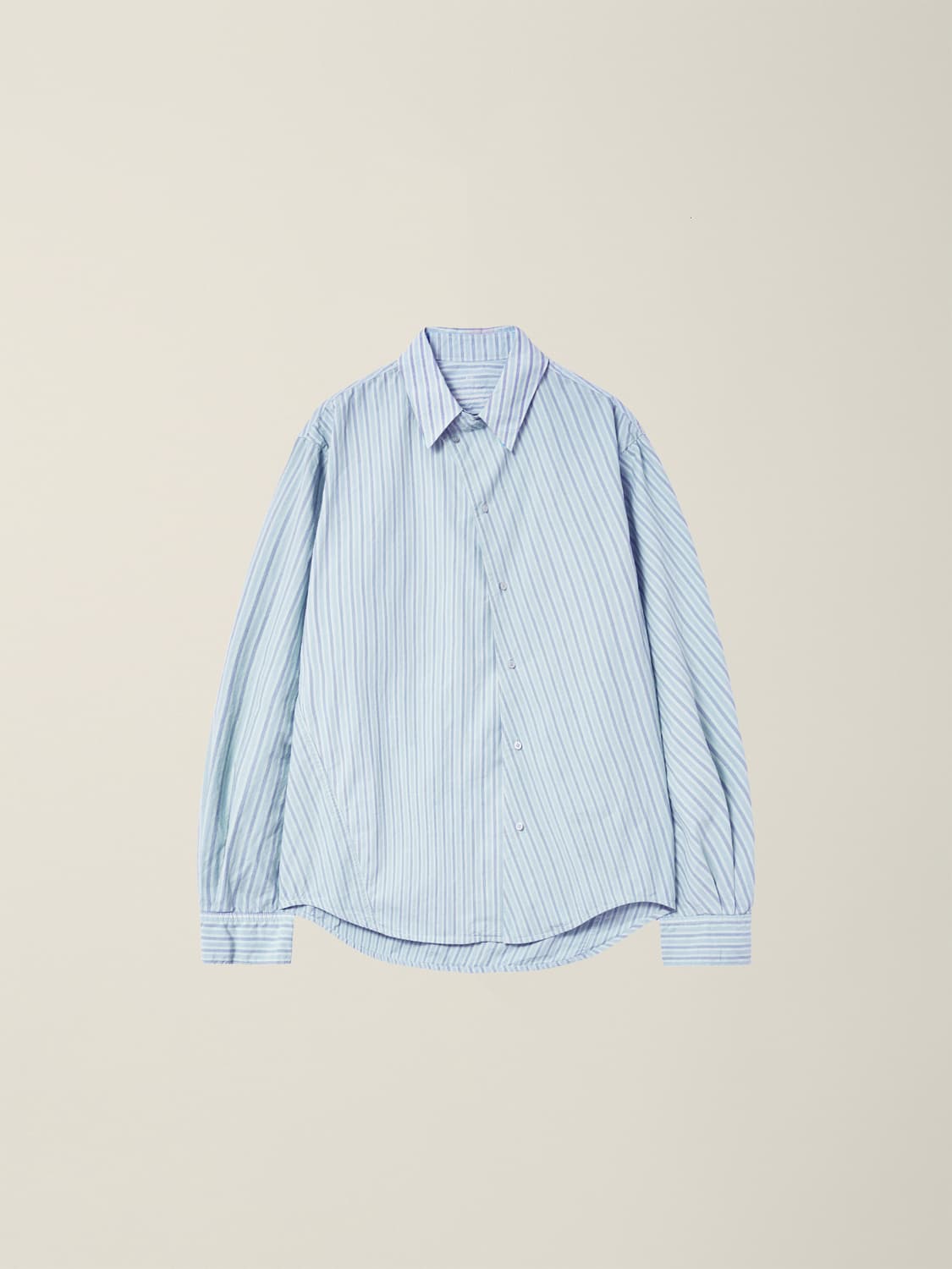 EE 누마레 GARMENT DYED CURVED STRIPE SHIRT 상품이미지1