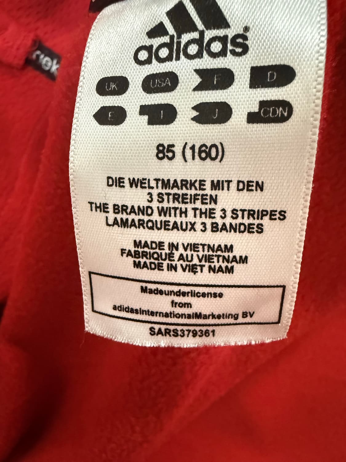 아디다스 져지 레드 빨간색 판매 상품이미지3