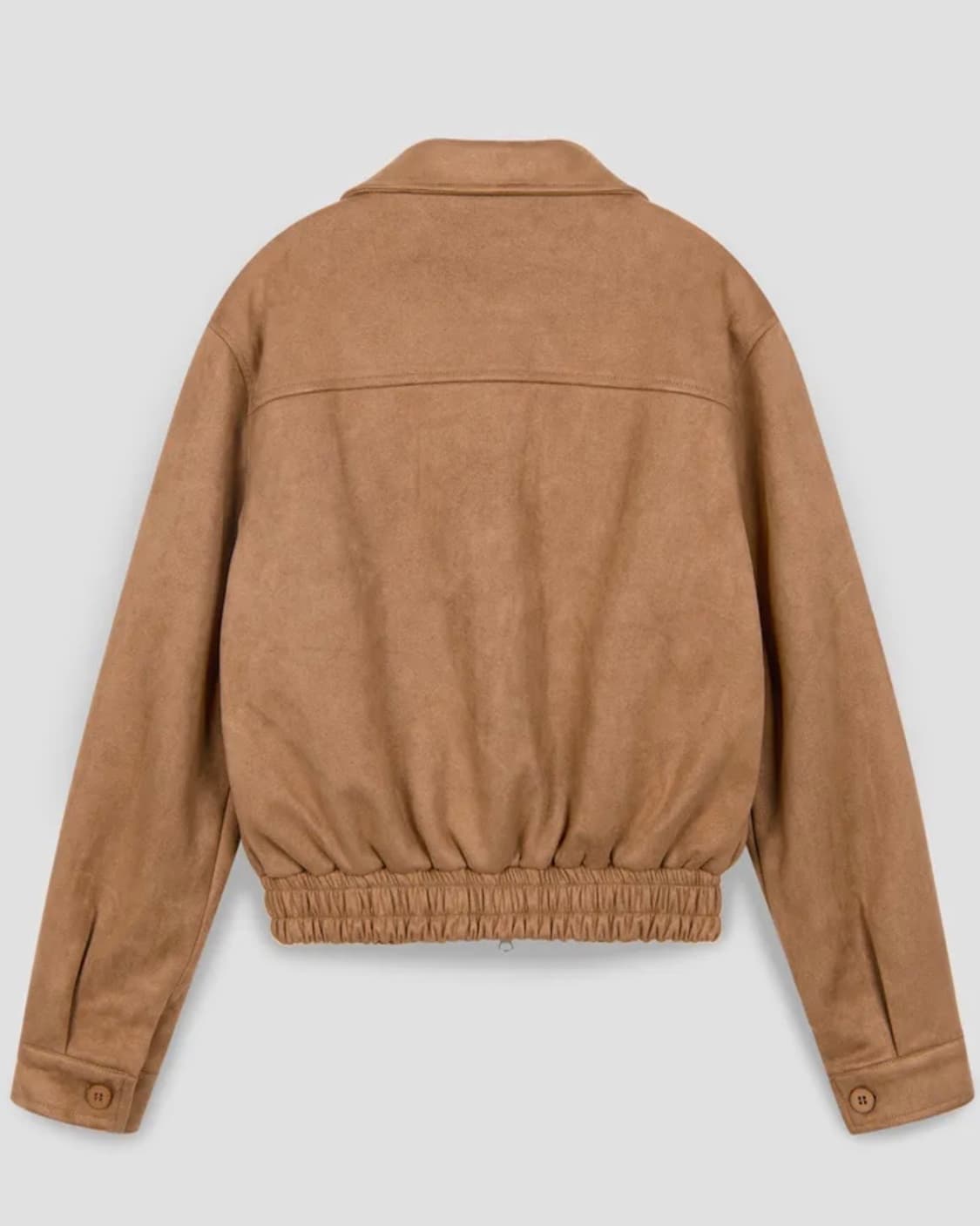 비건 투웨이 블루종 스웨이드 밴딩 점퍼 자켓 상품이미지3